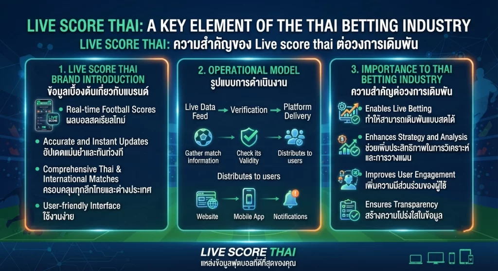 ความสำคัญของ Live score thai ต่อวงการเดิมพัน