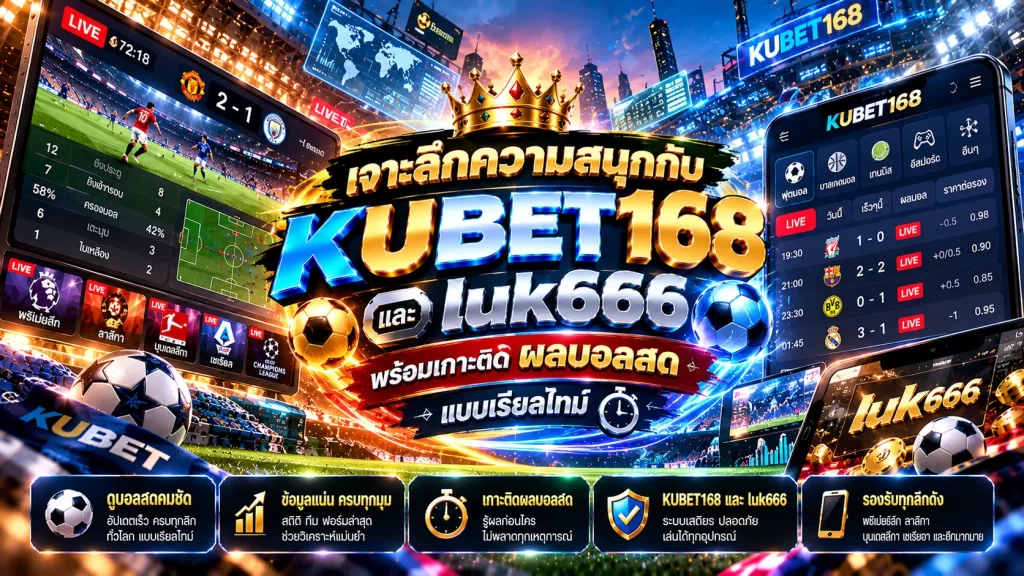 เจาะลึกความสนุกกับ KUBET168 และ luk666 พร้อมเกาะติด ผ ผล บอล สด แบบเรียลไทม์